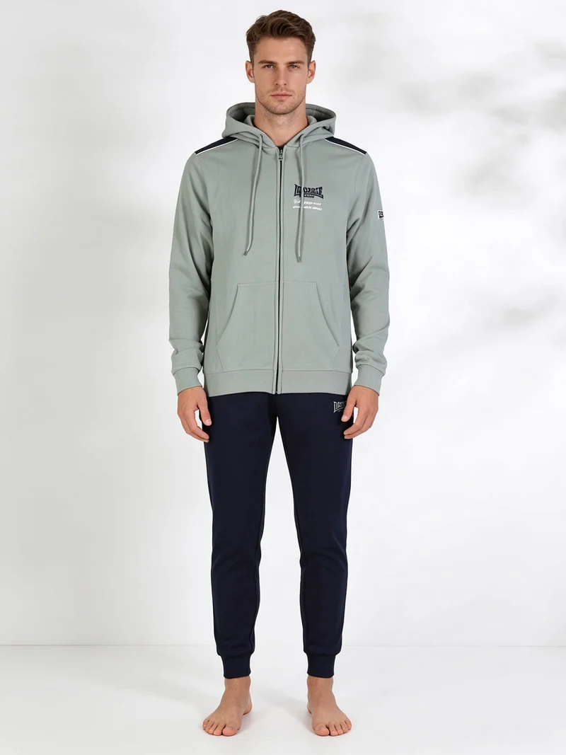 Tuta da uomo 2 pezzi con cappuccio e zip - acqua marina