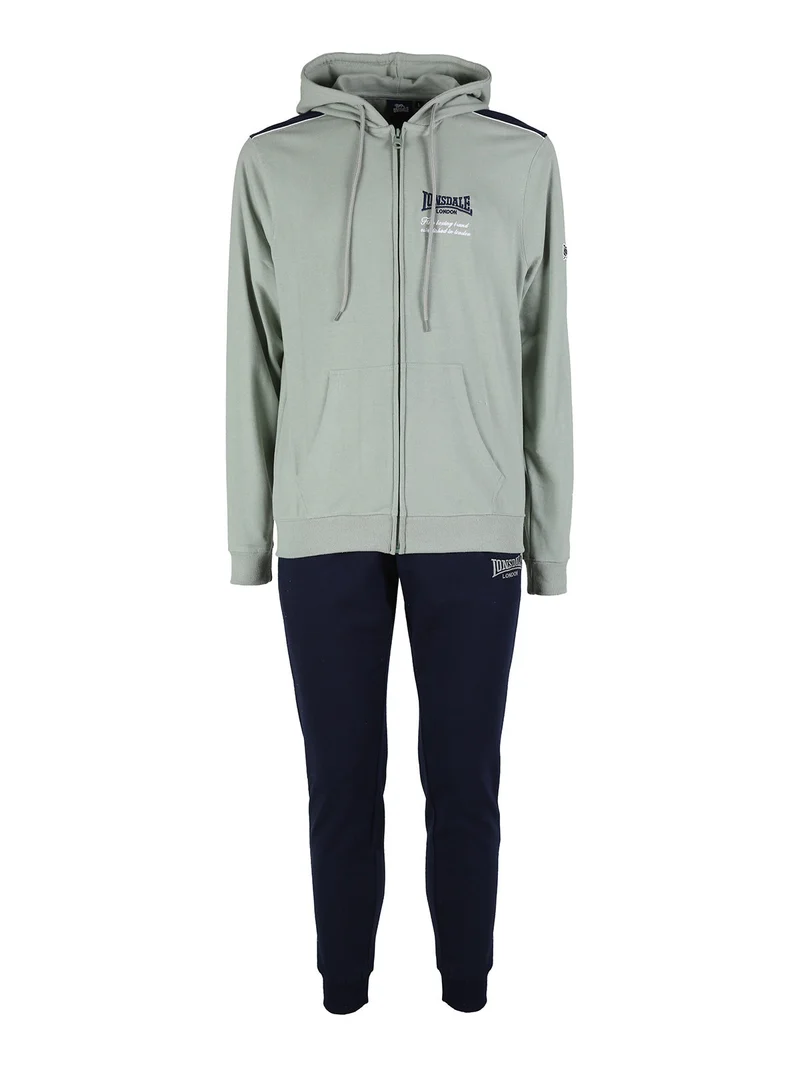 Tuta da uomo 2 pezzi con cappuccio e zip - acqua marina