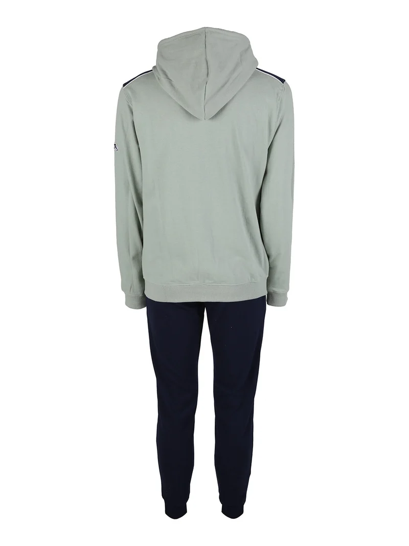 Tuta da uomo 2 pezzi con cappuccio e zip - acqua marina