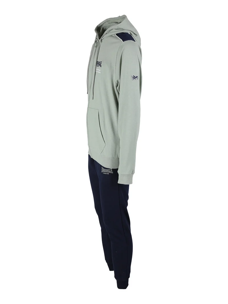 Tuta da uomo 2 pezzi con cappuccio e zip - acqua marina