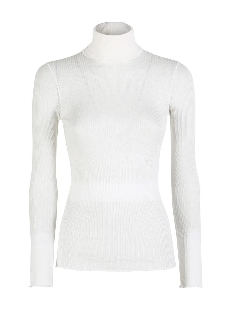 Maglia dolcevita da donna in cashmere - panna