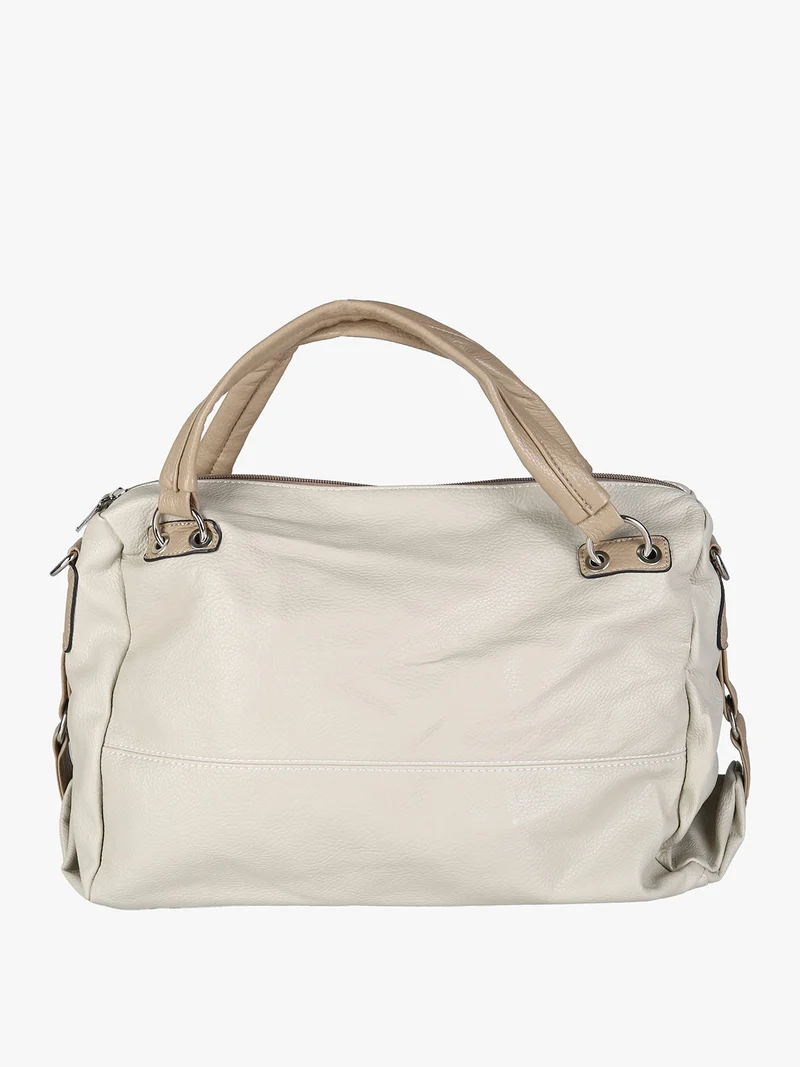 Borsa hobo da donna con doppi manici - beige