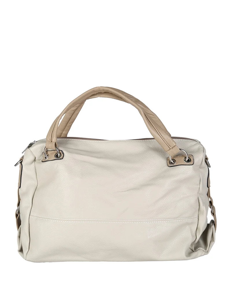 Borsa hobo da donna con doppi manici - beige
