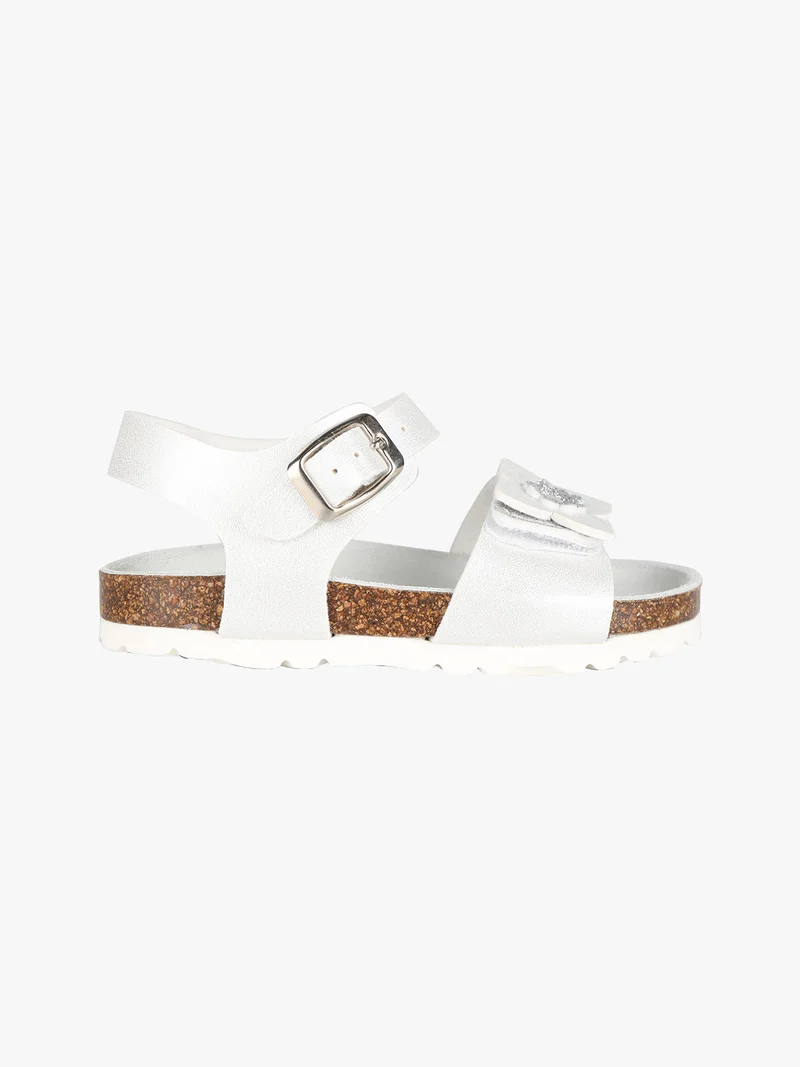 Sandali anatomici da bambina con glitter - bianco