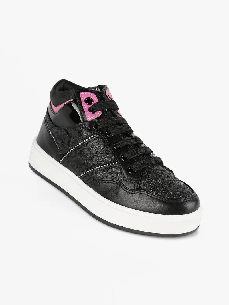 Sneakers alte con lacci - nero