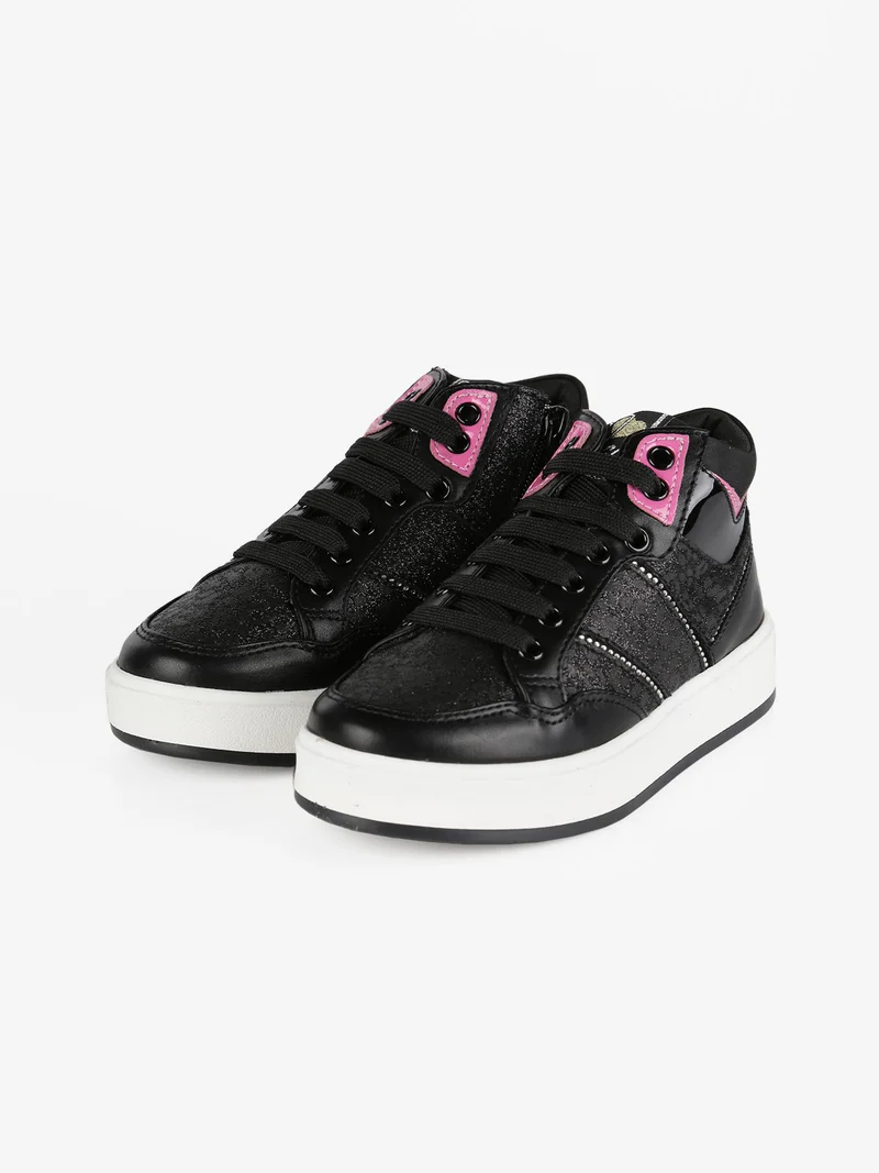 Sneakers alte con lacci - nero