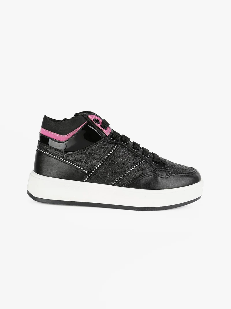Sneakers alte con lacci - nero