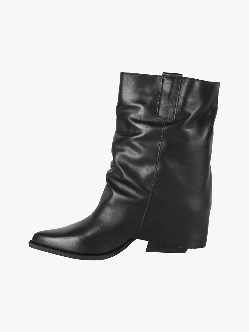 Stivaletti texani in pelle da donna - nero