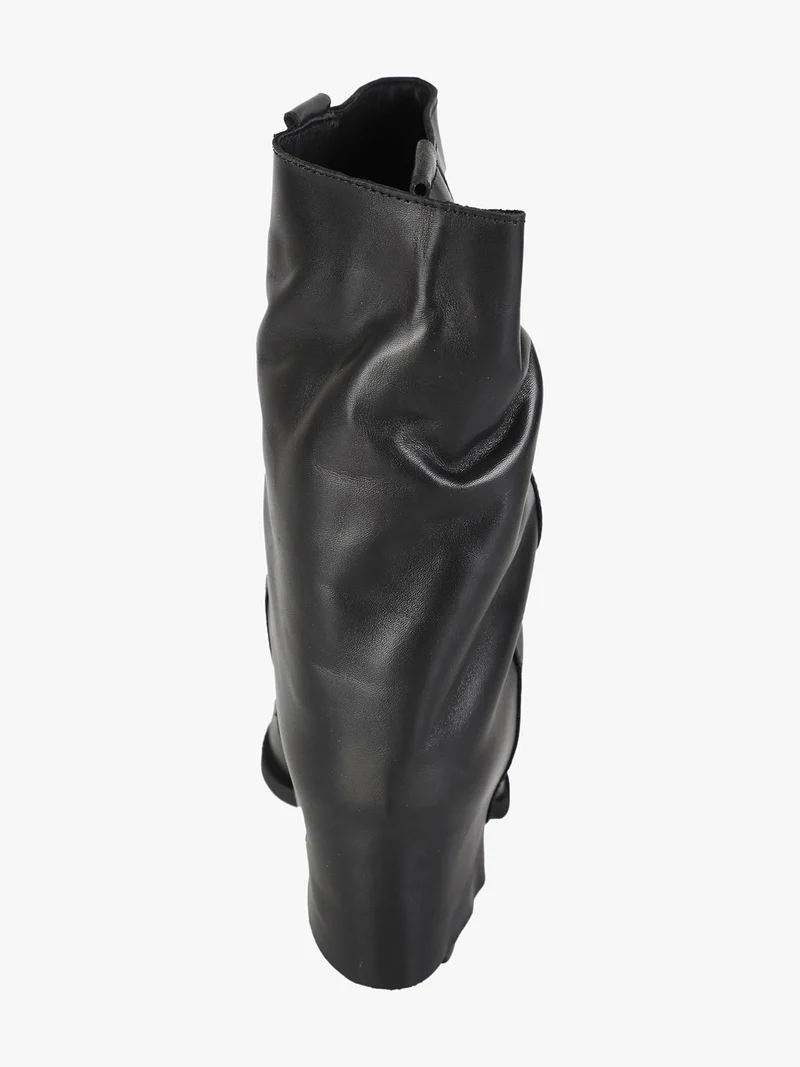 Stivaletti texani in pelle da donna - nero