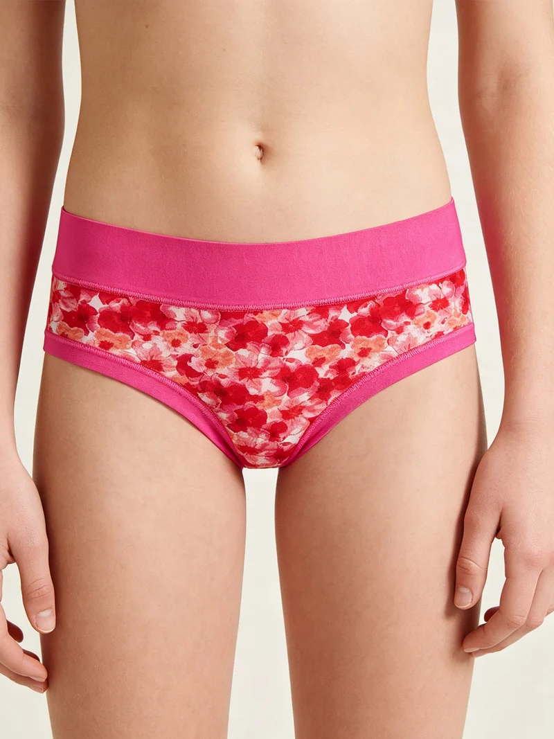 Slip da bambina in cotone - fucsia