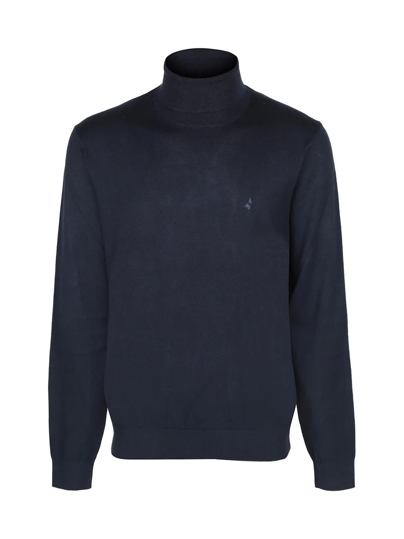 Pullover dolcevita da uomo - blu scuro