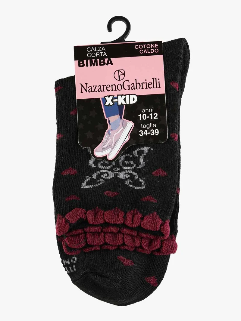 Calze corte in caldo cotone - nero