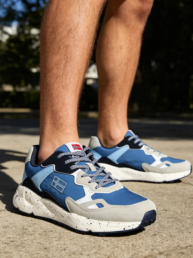 Sneakers stringate da uomo - blu