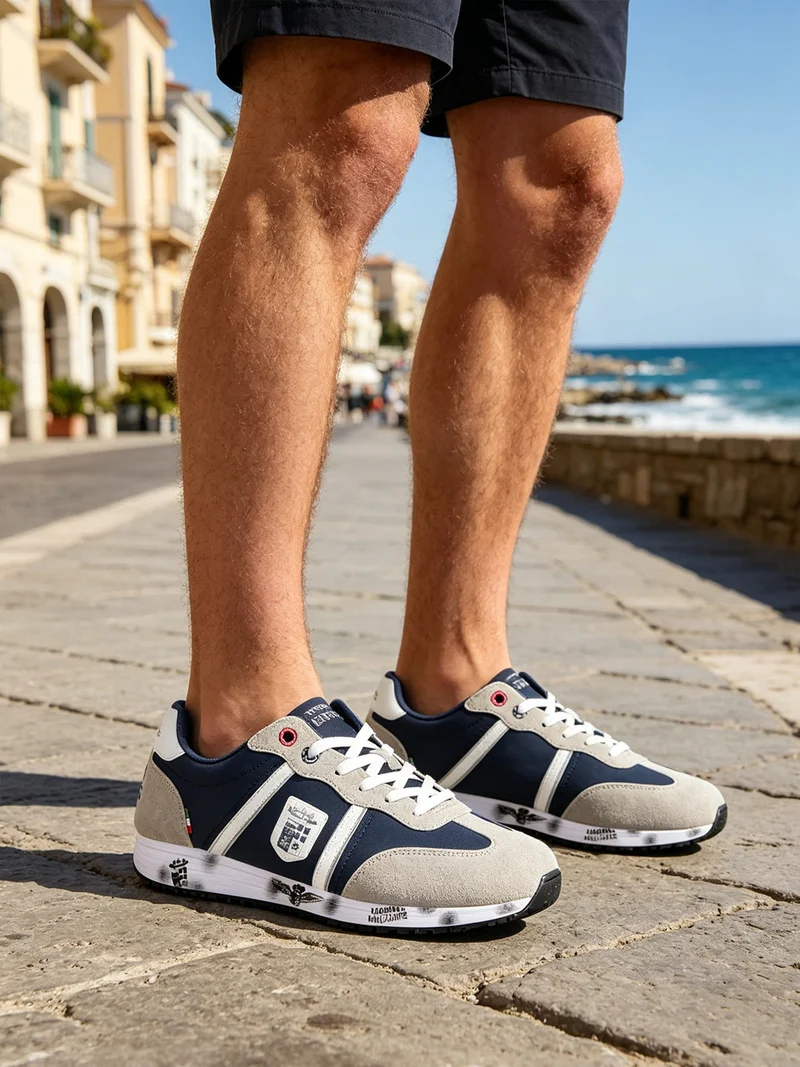 Sneakers da uomo stringate - grigio