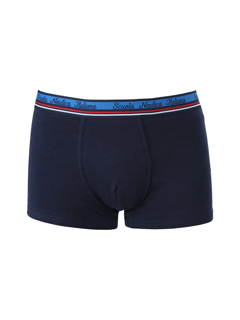 Boxer da uomo in cotone stretch - blu scuro