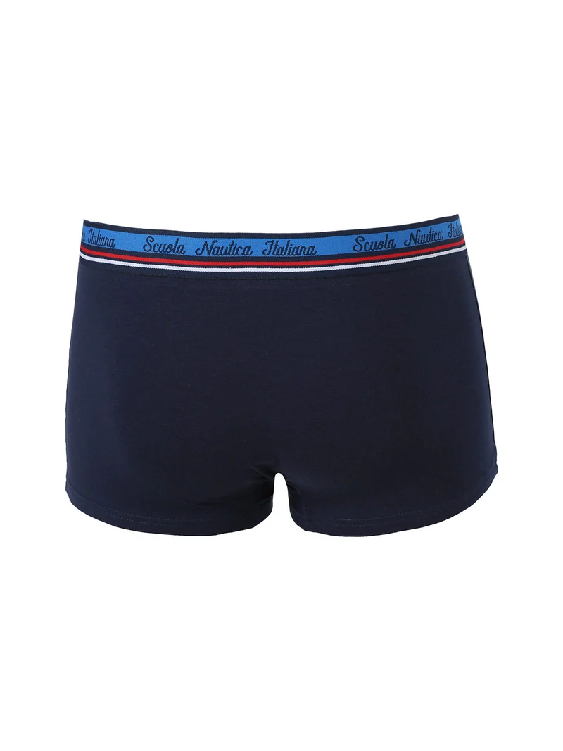 Boxer da uomo in cotone stretch - blu scuro