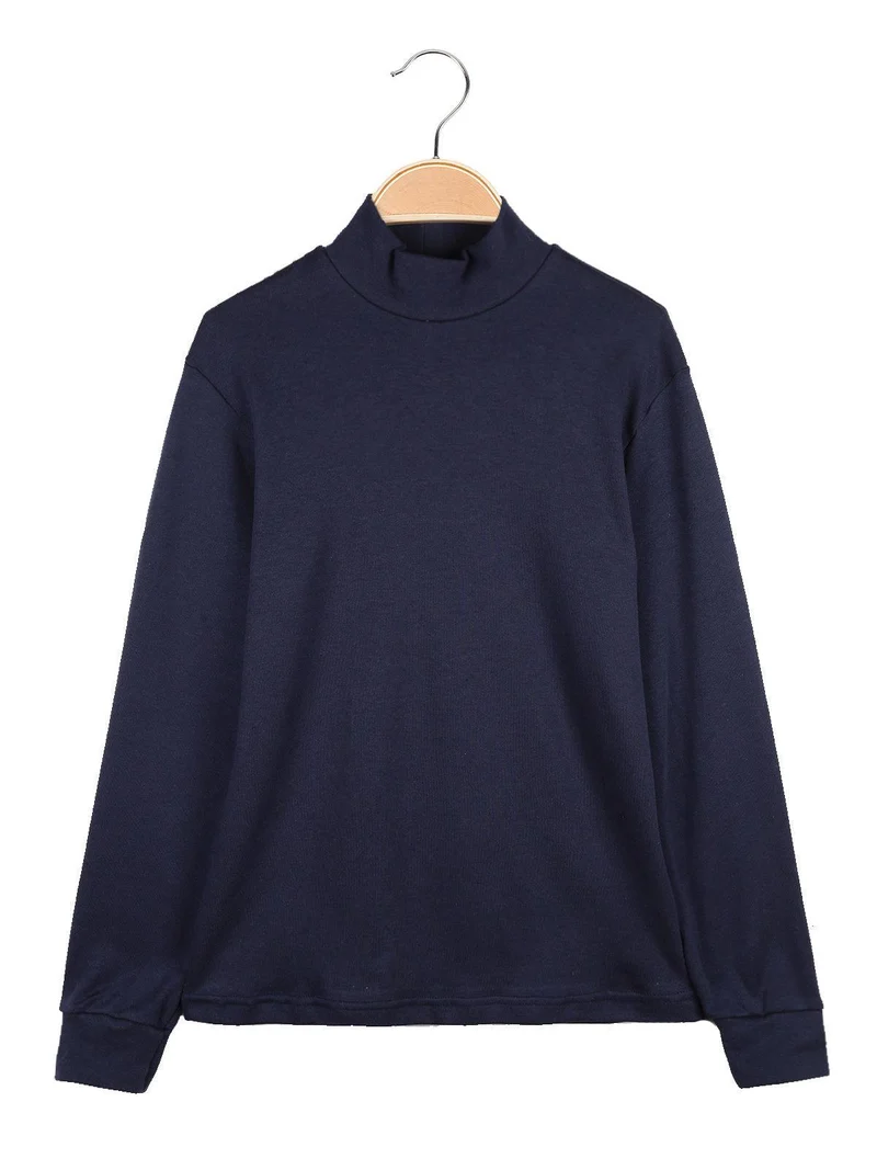 Maglia a lupetto per bambini in caldo cotone - blu