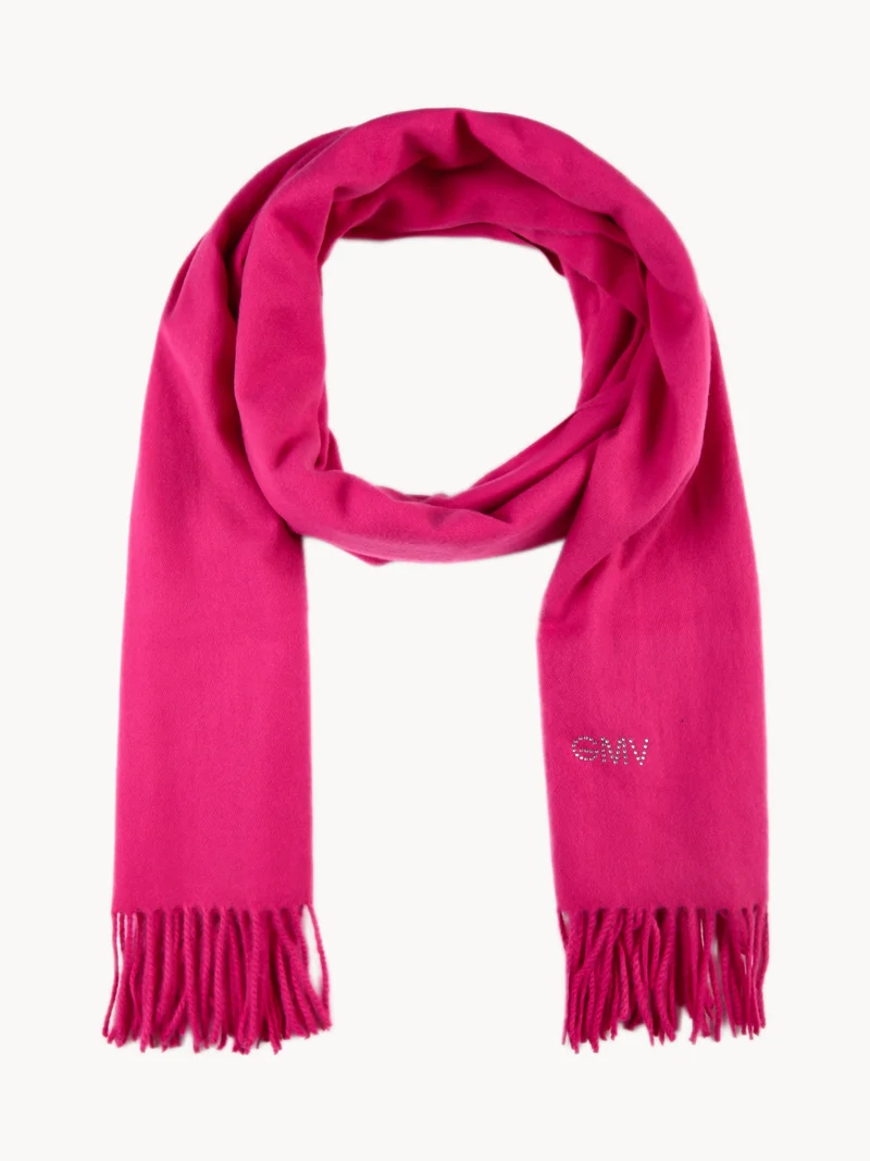 Sciarpa da donna con frange - fucsia