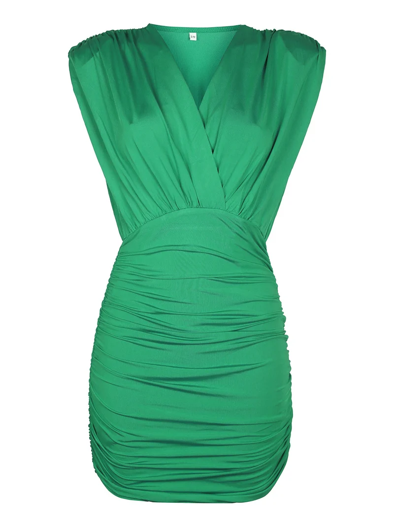Abito donna drappeggiato - verde