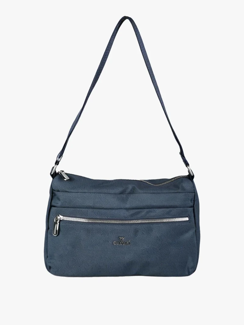 Borsa a tracolla da donna in nylon - blu scuro