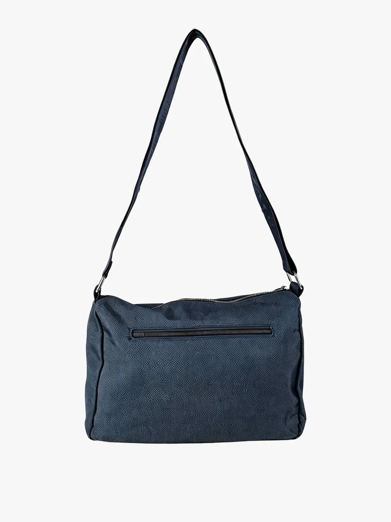 Borsa a tracolla da donna in nylon - blu scuro