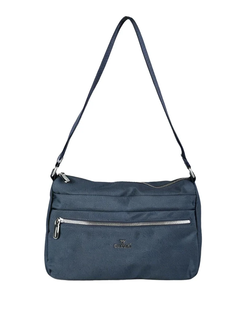 Borsa a tracolla da donna in nylon - blu scuro