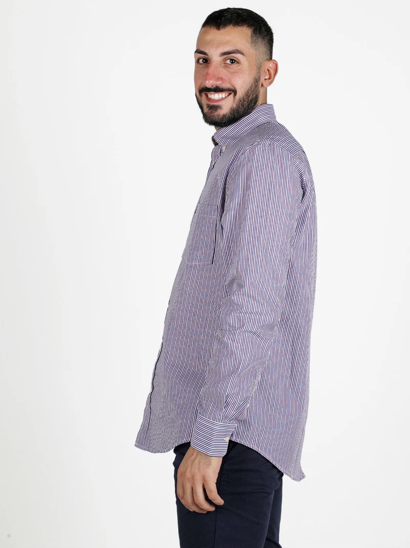 Camicia da uomo regular fit a fantasia - multicolore