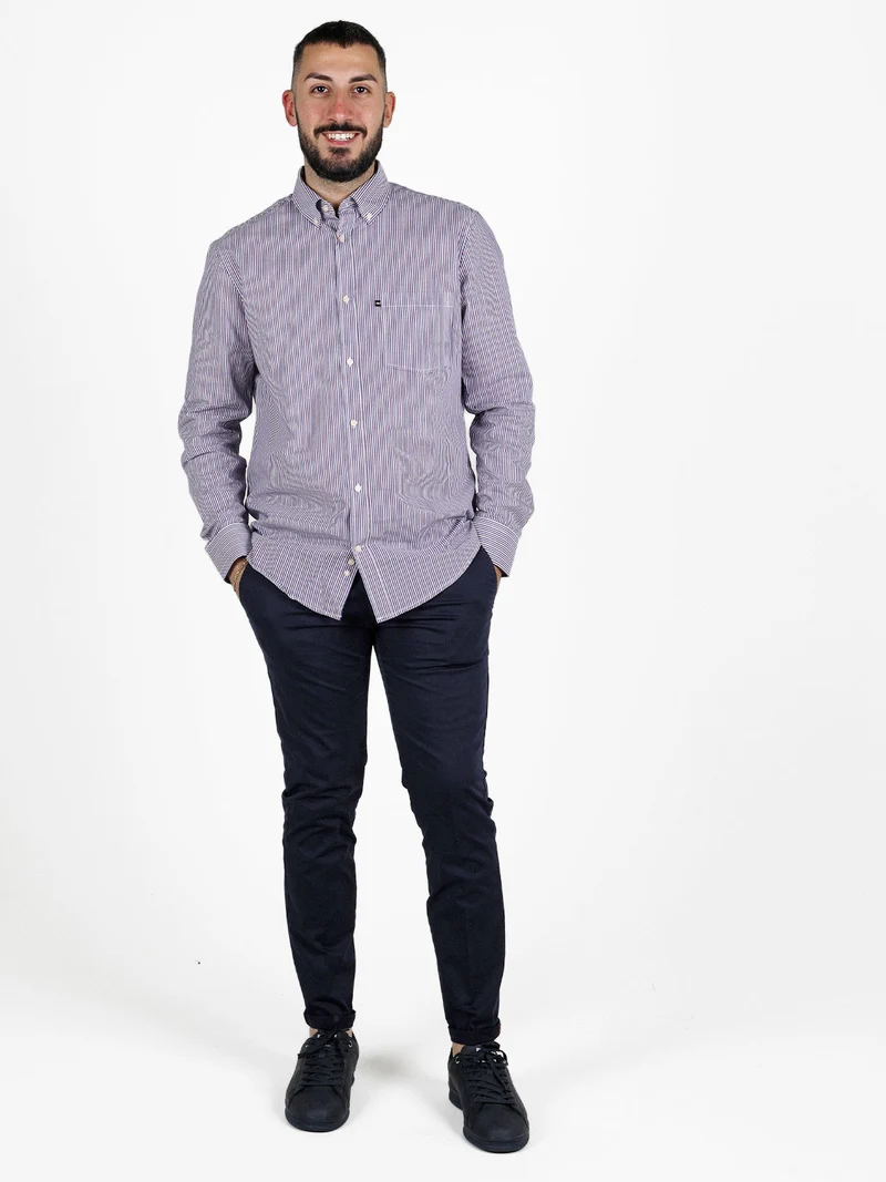 Camicia da uomo regular fit a fantasia - multicolore