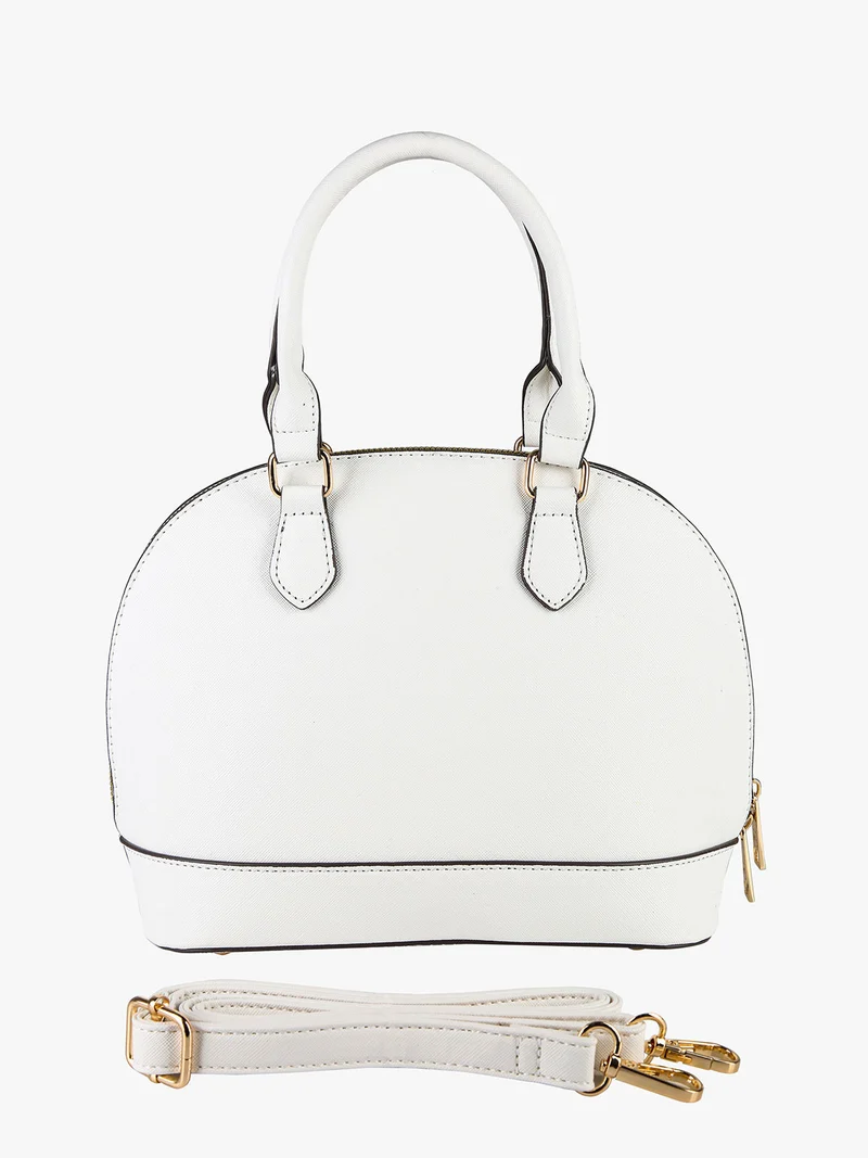 Borsetta frame da donna con doppi manici - bianco