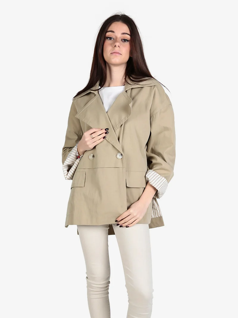 Giacca leggera da donna oversize - beige
