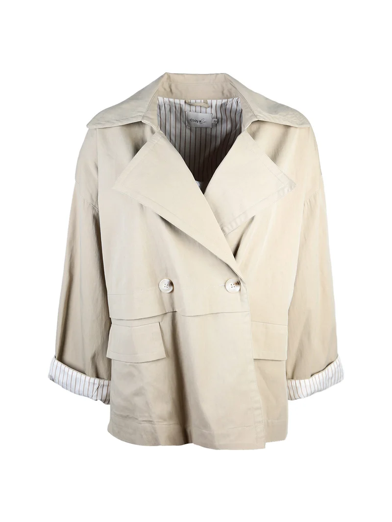 Giacca leggera da donna oversize - beige