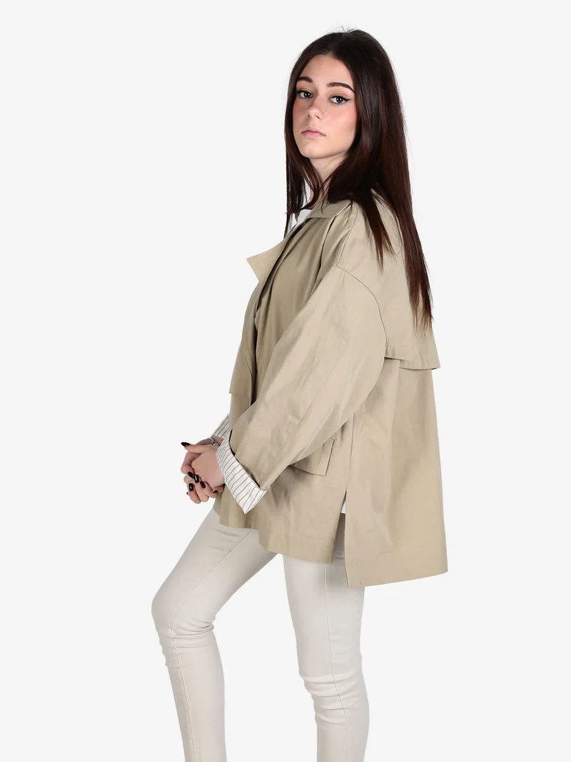 Giacca leggera da donna oversize - beige
