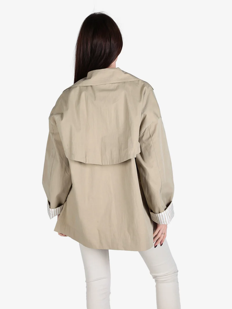 Giacca leggera da donna oversize - beige