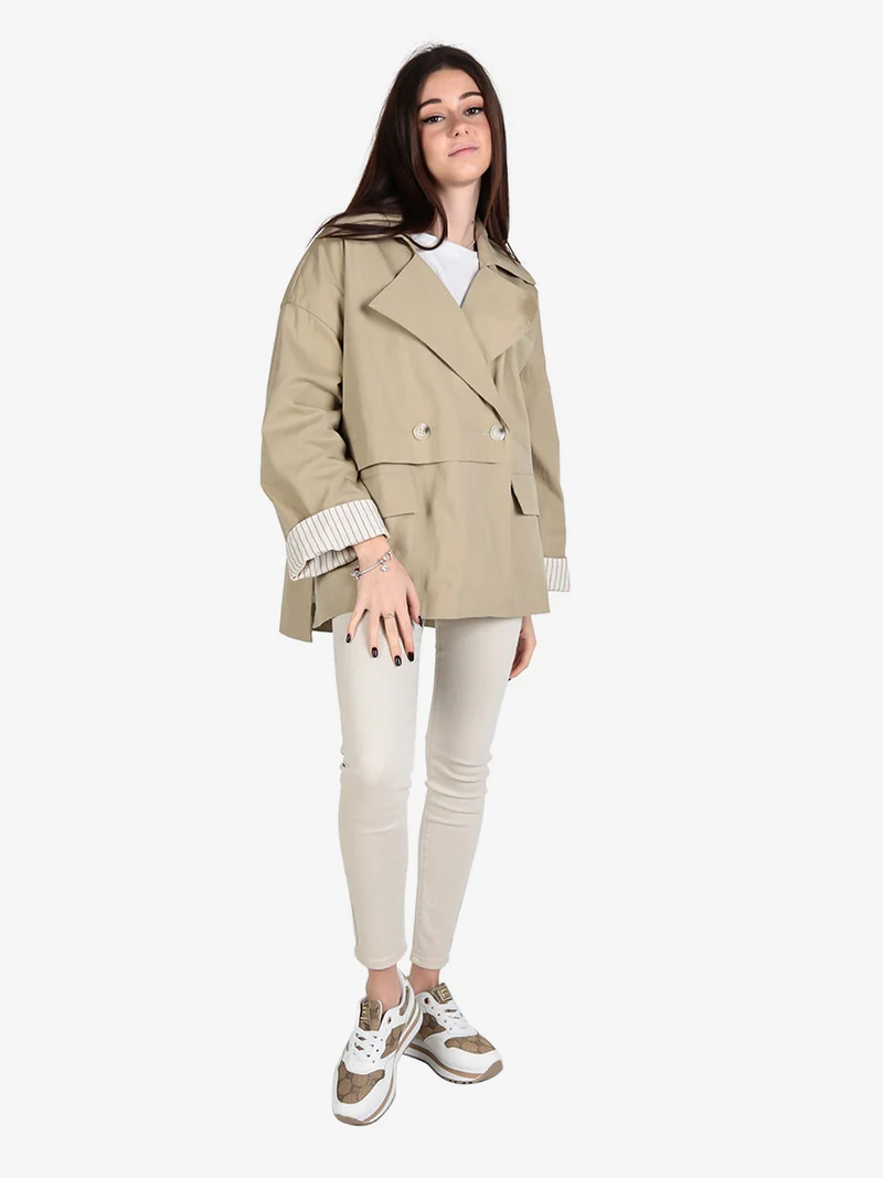 Giacca leggera da donna oversize - beige