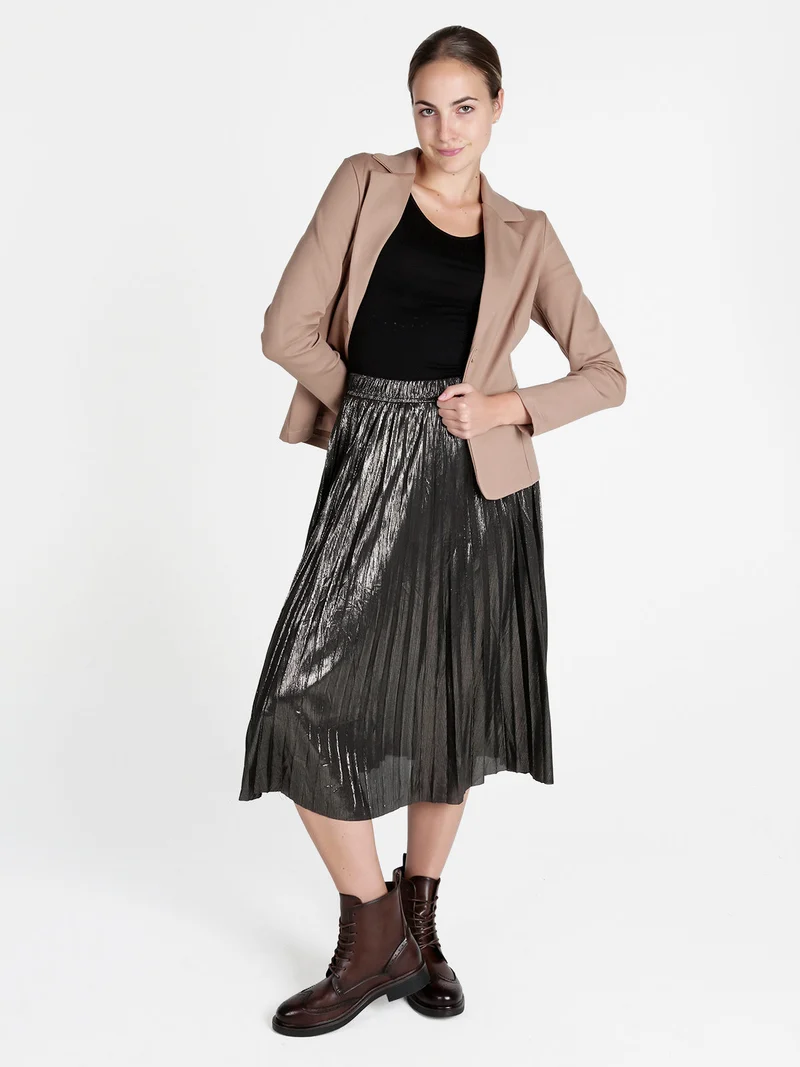Blazer donna con bottone - cammello