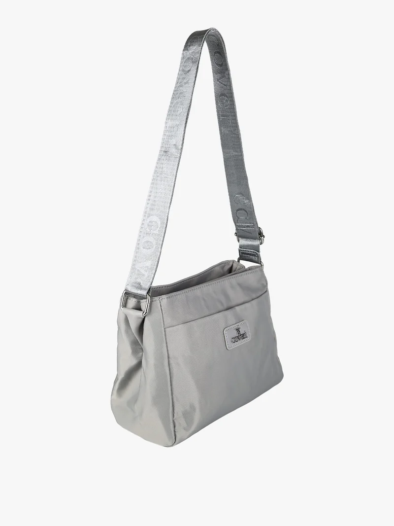 Borsa a tracolla da donna in nylon - grigio
