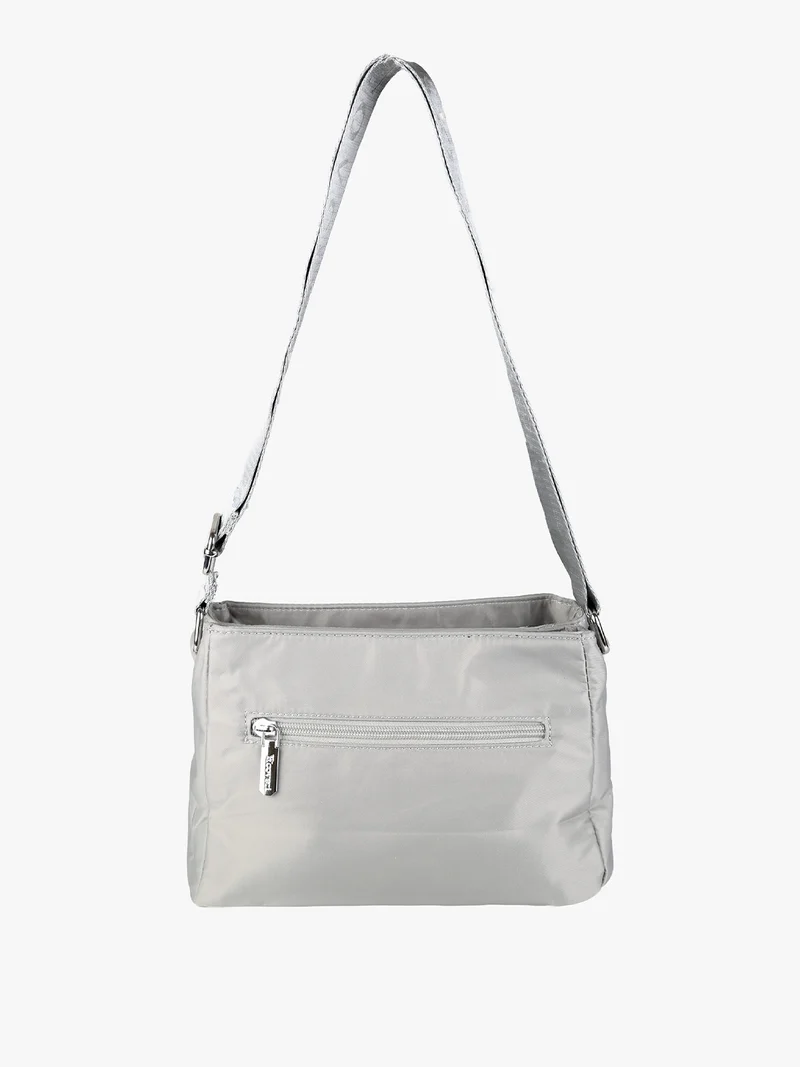 Borsa a tracolla da donna in nylon - grigio