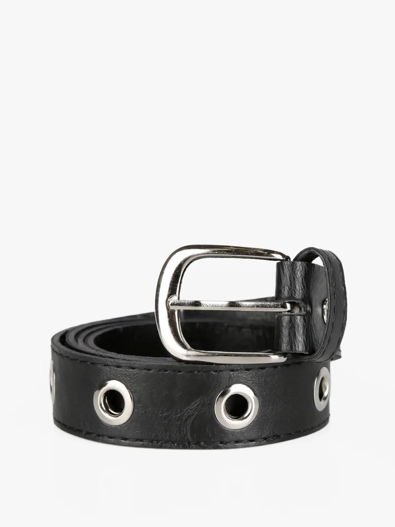 Cintura donna con occhielli - nero