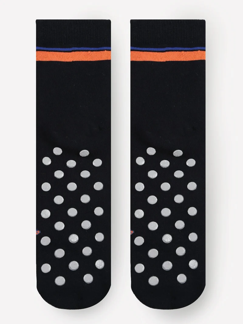 Calze antiscivolo bambino con stampe - blu scuro