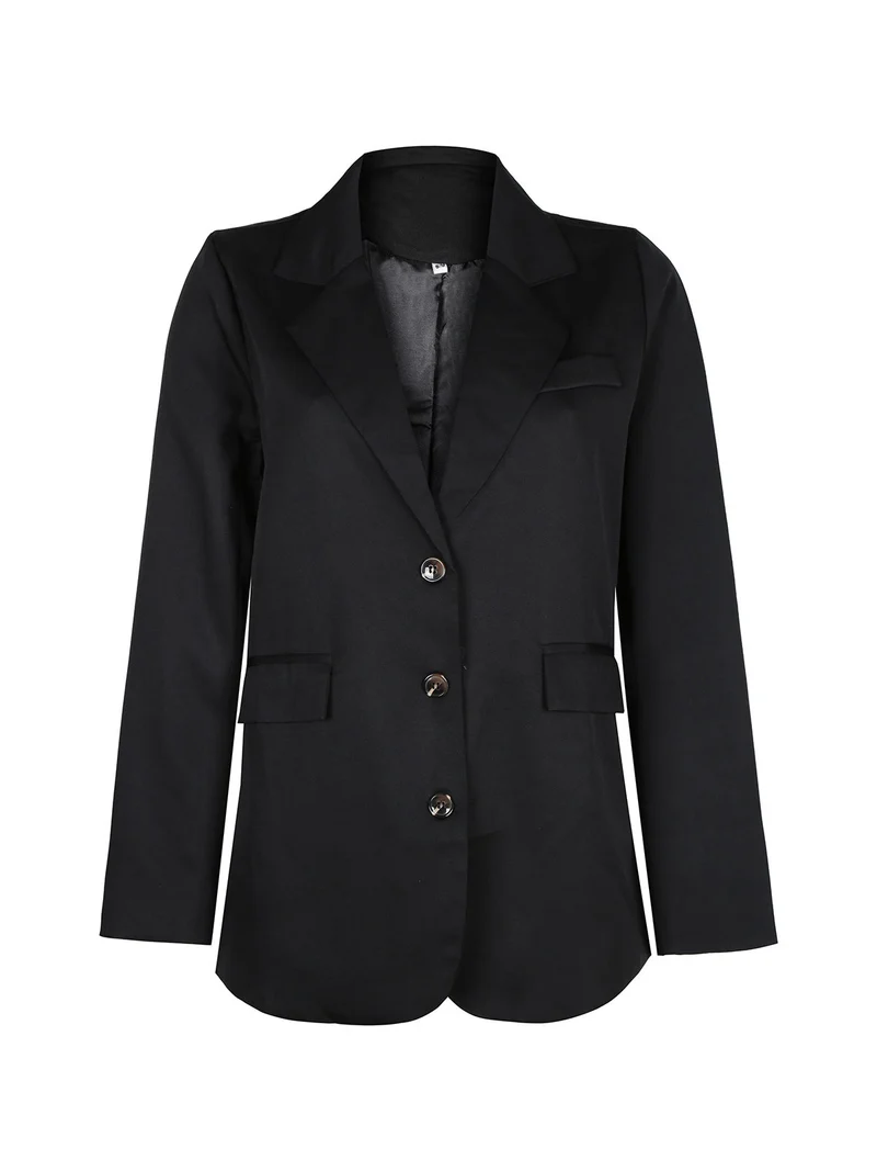 Blazer donna con bottoni - nero