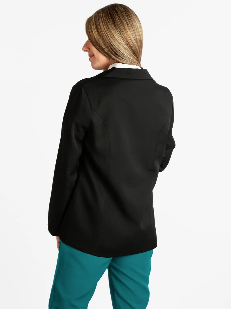 Blazer donna con bottoni - nero