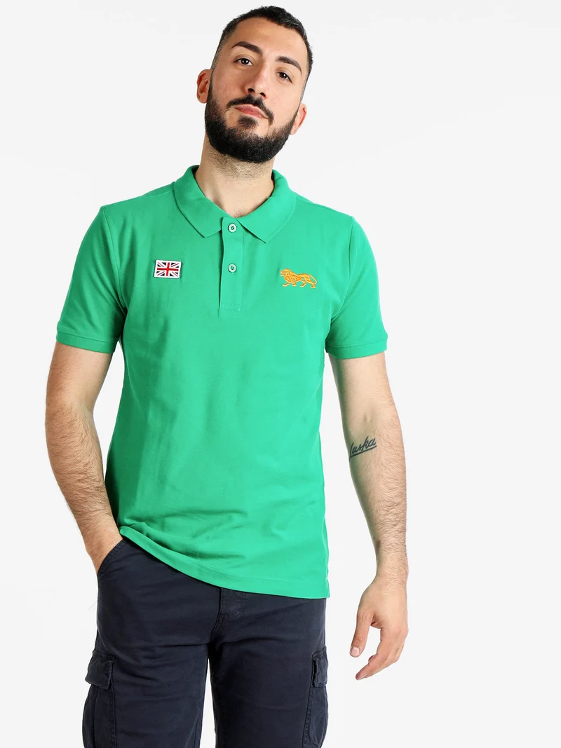 Polo in cotone da uomo manica corta - verde