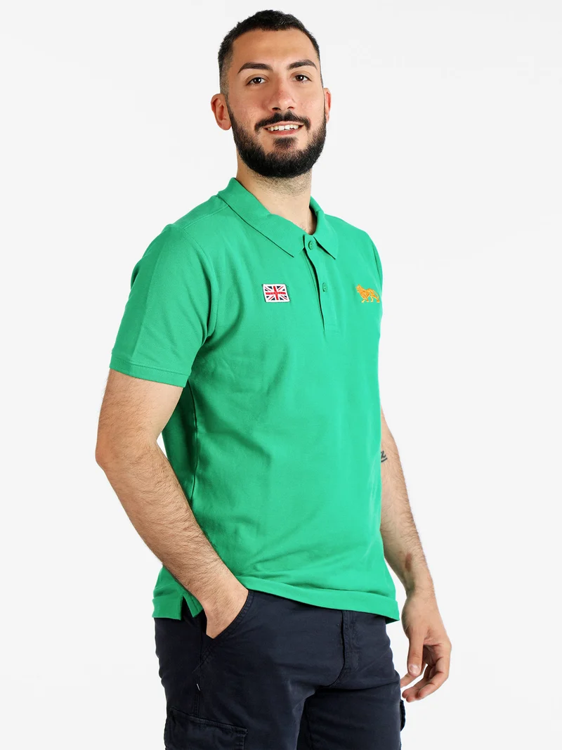 Polo in cotone da uomo manica corta - verde