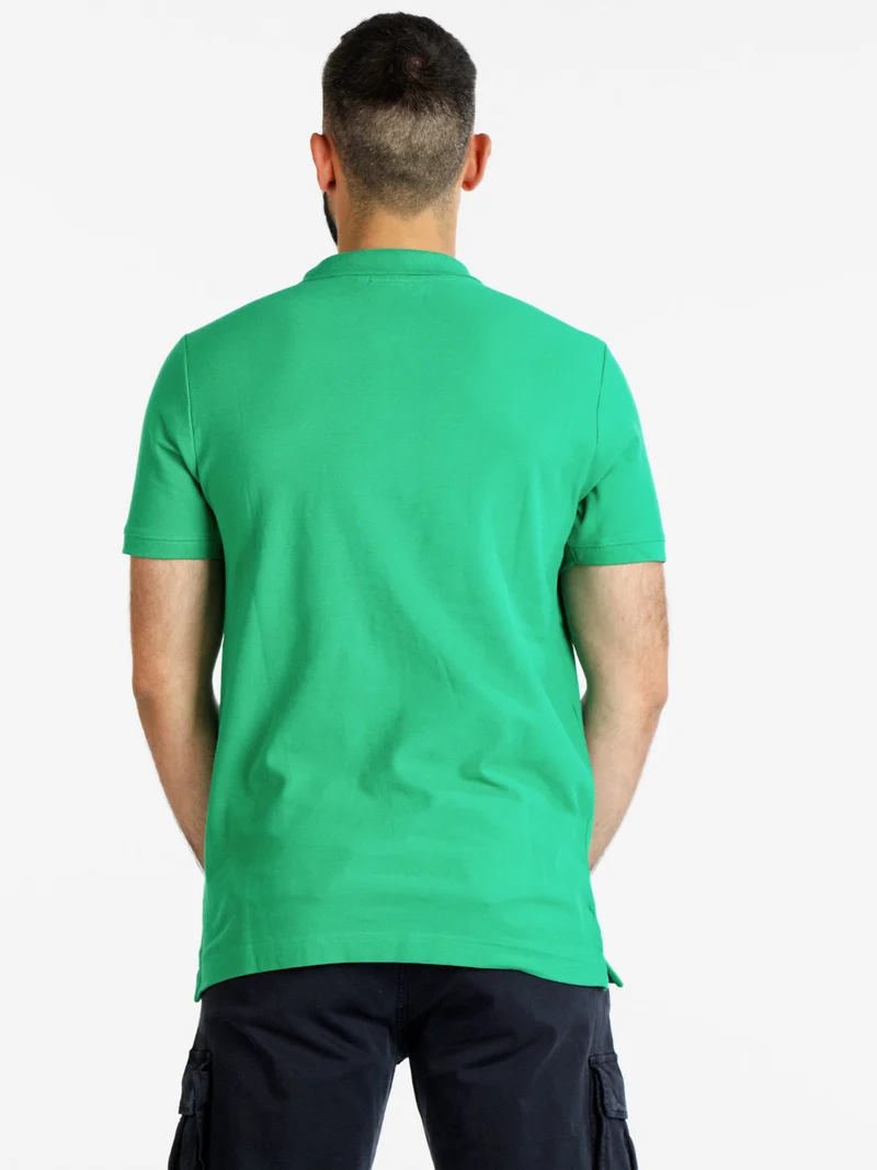 Polo in cotone da uomo manica corta - verde