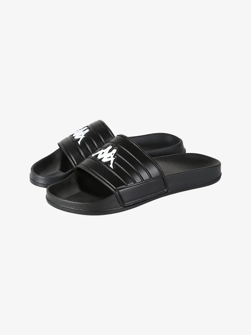 Ciabatte mare da donna con logo - nero