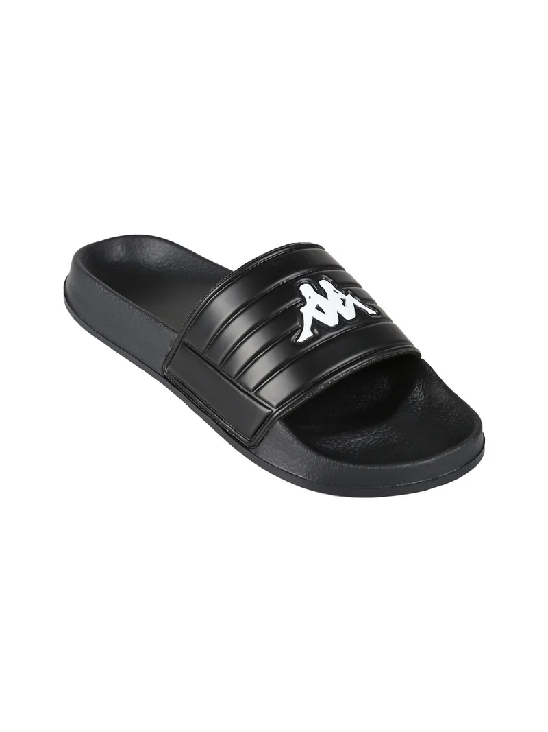 Ciabatte mare da donna con logo - nero