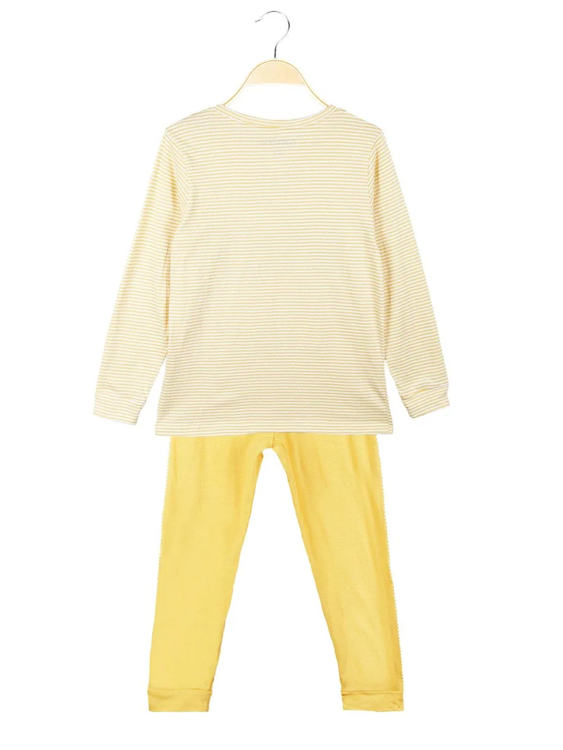 Amma Pigiama lungo bambina in cotone - giallo