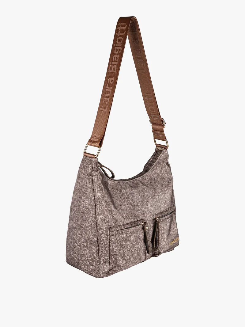 Borsa donna in nylon - fango