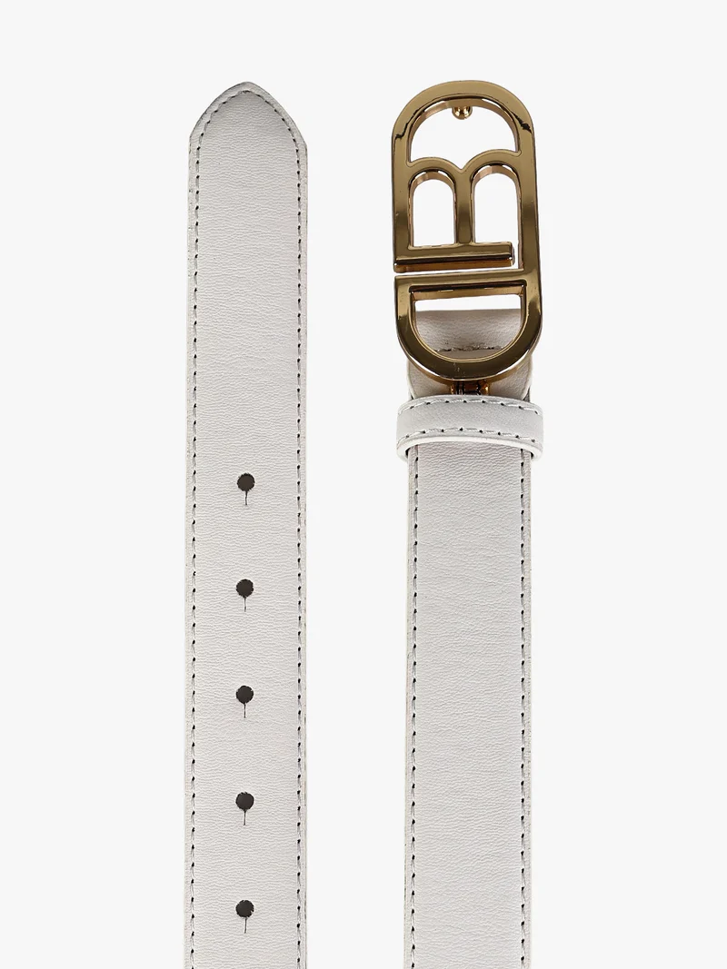 Cintura donna con logo - bianco