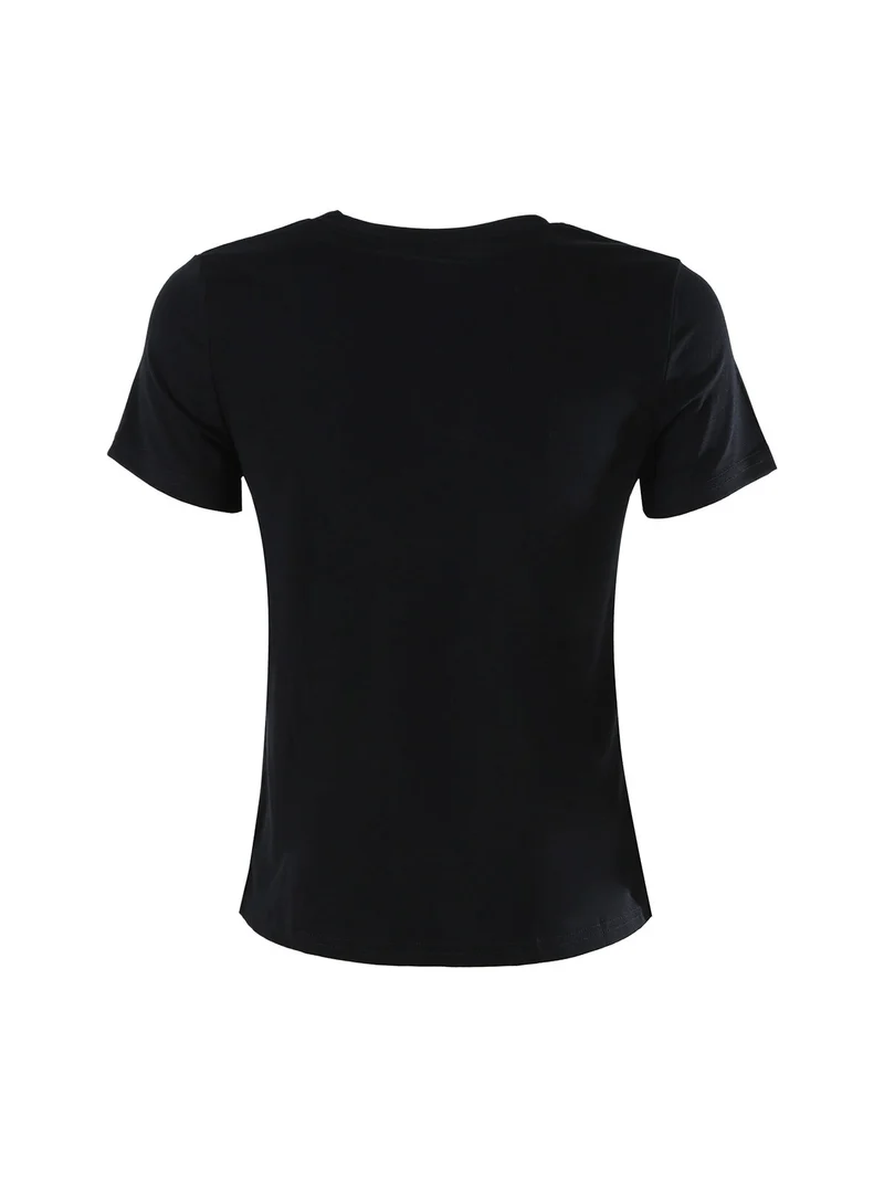 T-shirt girocollo da donna - nero